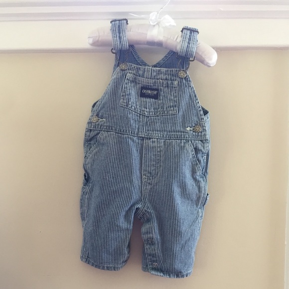 oshkosh striped overalls baby